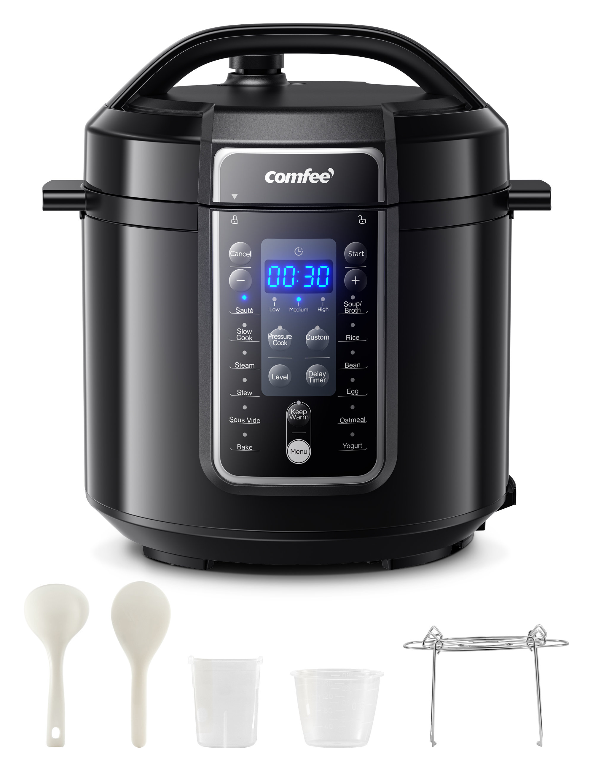 Comfee COMFEE 9 in 1 Electric Pressure Cooker Rice Slow Cooker Olla de Presion 6QT 14 Presets 24H Timer Reviews Wayfair